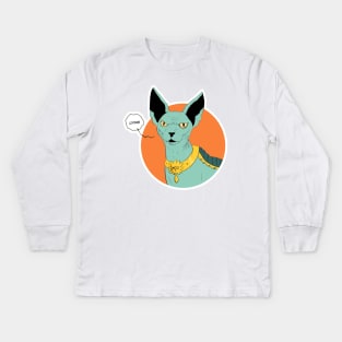 Lying Cat Kids Long Sleeve T-Shirt